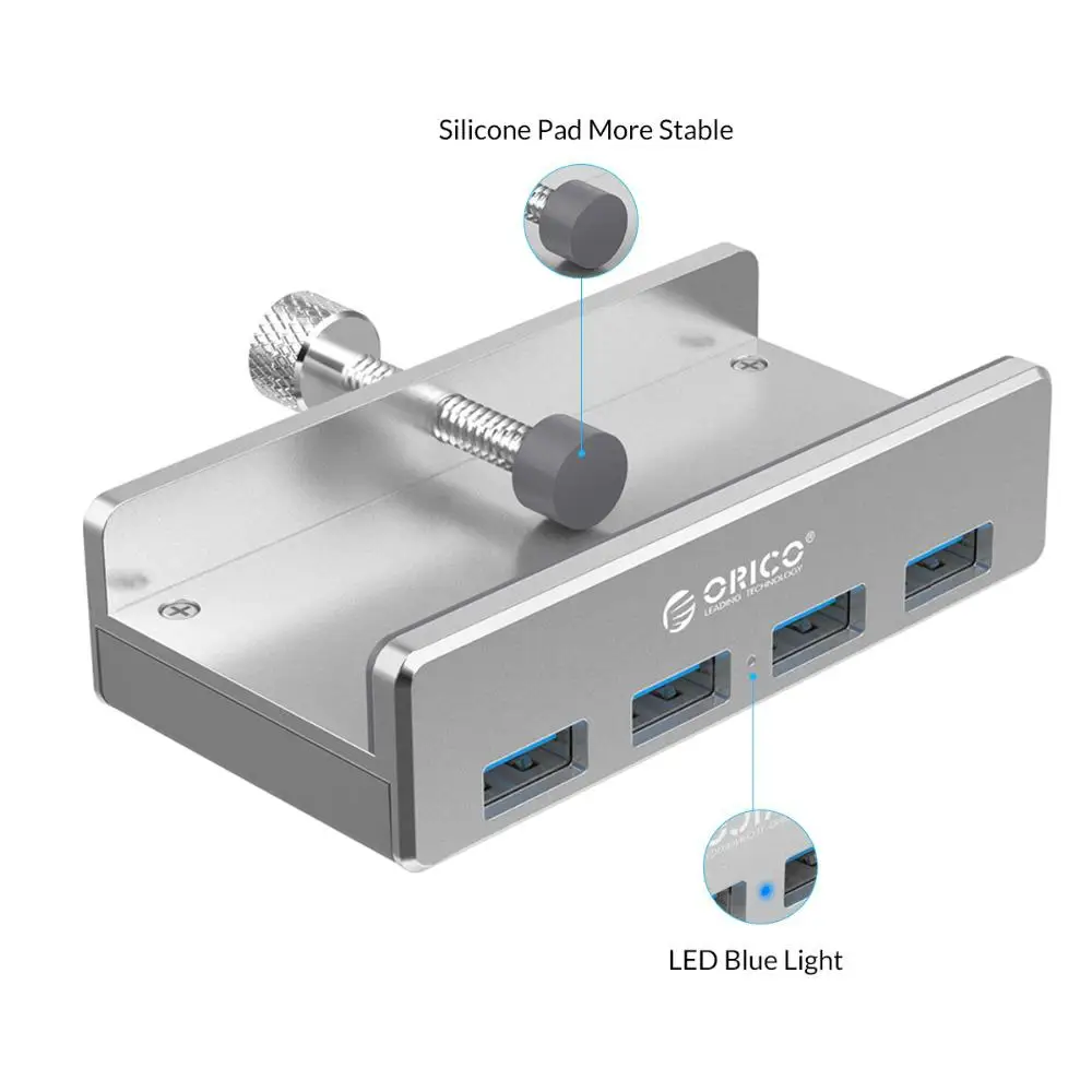 Горячий usb-концентратор Премиум 4 Алюминиевый Порт USB3.0 концентратор переходник разветвитель с экранированным кабелем Для iMac MacBooks ПК и ноутбуков
