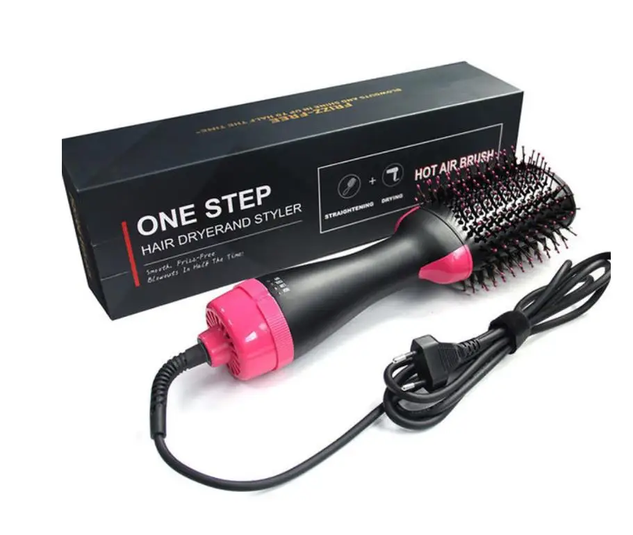 

1000 Вт 3 в 1 щетка для горячего воздуха стайлер и волумайзер выпрямитель для волос бигуди гребень ролик один шаг Электрический ионный фен