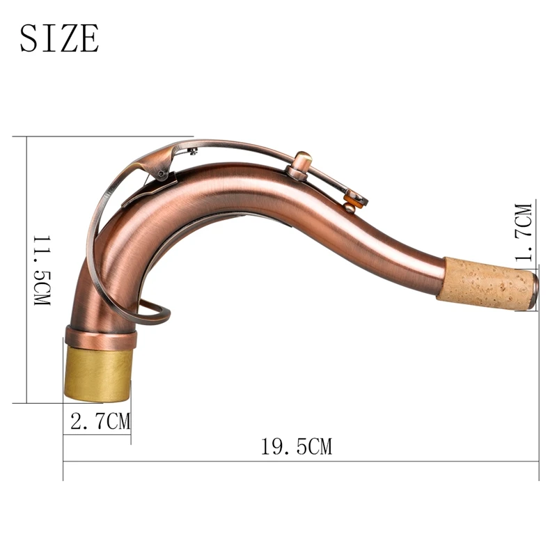 

Dropship-Tenor Saxophone Sax Brass Bend Neck 2.7cm for Tenor Sax Saxophone Accessories