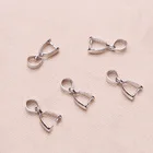 50X Размер-L 5x18мм 925 пробы серебряные фурнитура соединитель для связки Зажимная застежка 925 пробы серебряная подвеска фурнитура для залога