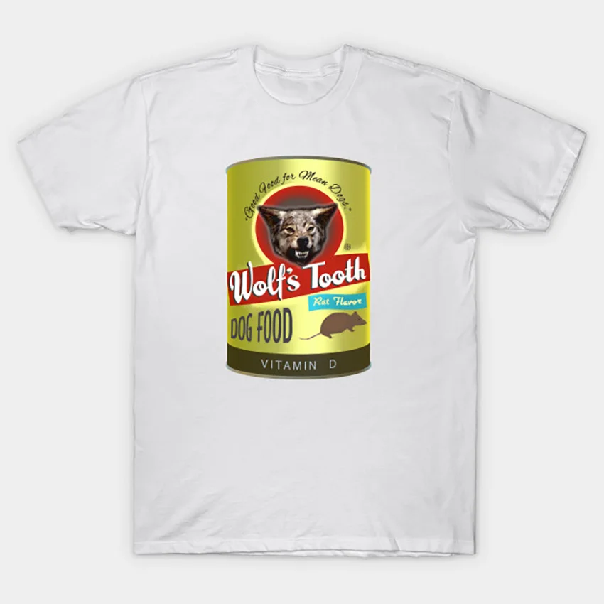 Футболка с надписью Wolf's Teeth Dog Food брендовая футболка и Pitbull Pets Dogs | Мужская одежда