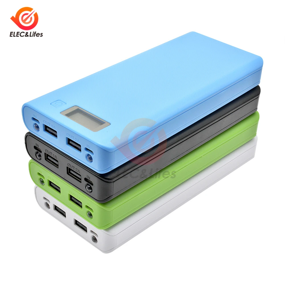 Двойной USB 5V 2.1A/ 1A 18650 Коробка для аккумуляторов сделай сам чехол зарядного