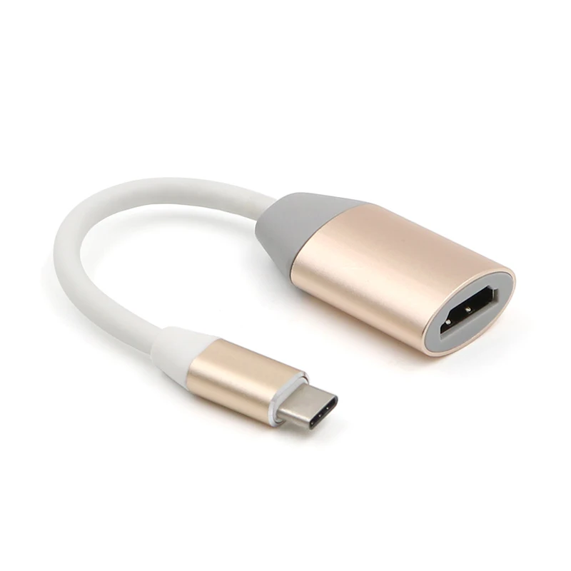 9 см Тип C на HDMI-совместимого адаптера кабеля золото совместимому с HDMI разъем для 12