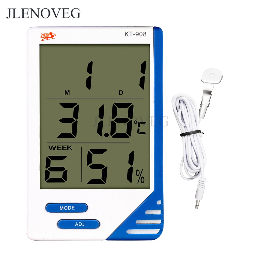 

C / F Indoor Outdoor LCD Digital Thermometer Humidity Temperature Calendar Date Alarm Meter Tester Hygrometer Weather Station