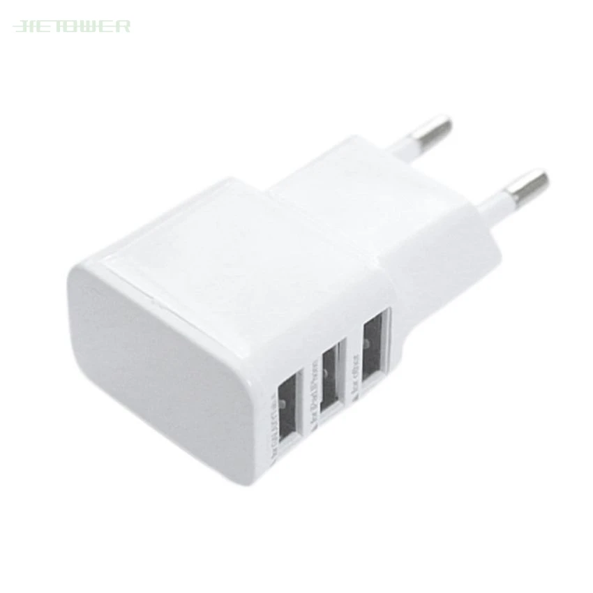 100 шт./лот зарядное устройство адаптер 2A 5 в USB 3 порта EU вилка настенное для IPhone XS X