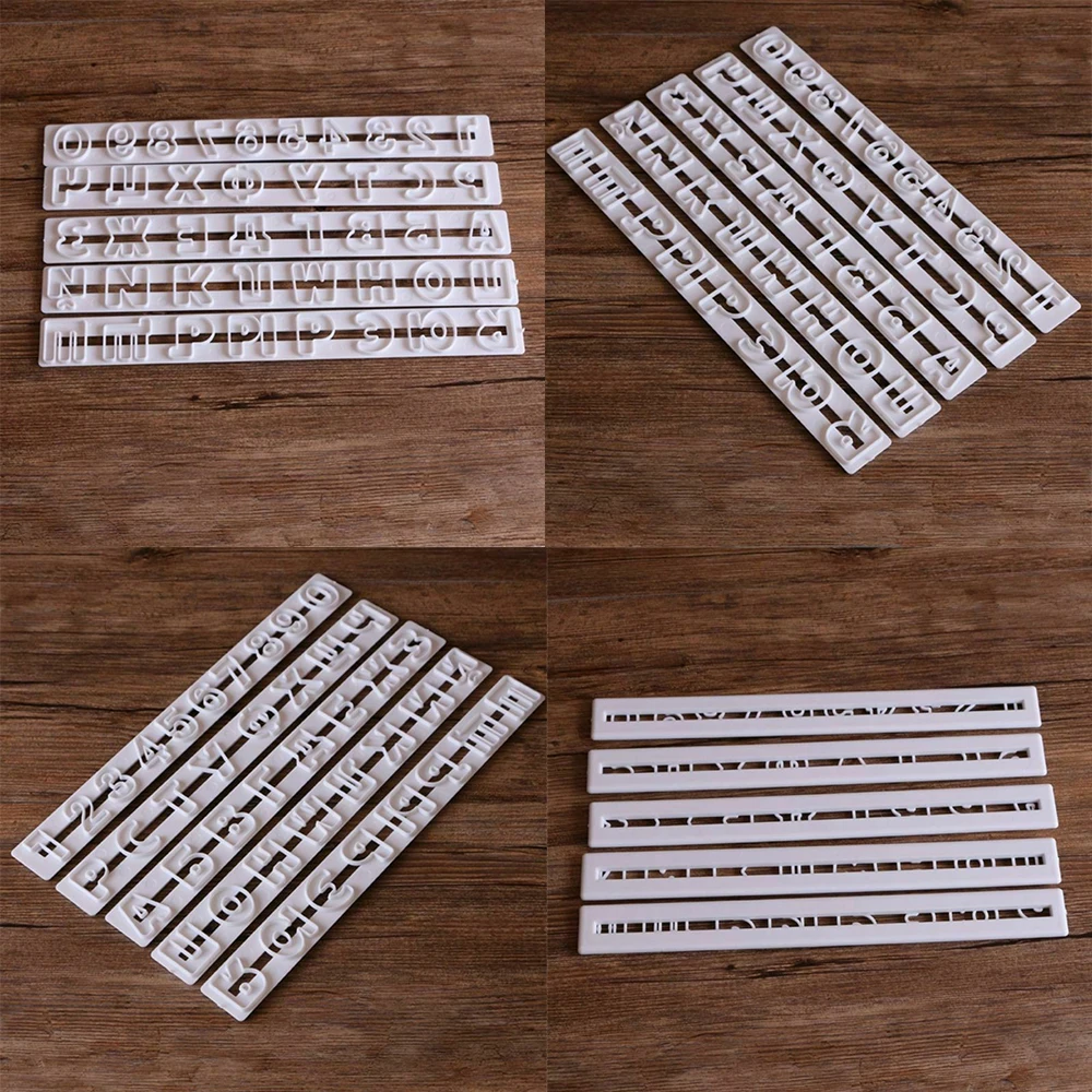 Русские буквы алфавиты помадка Формочки фрезы Embosser Сахар ремесло Алфавит формы