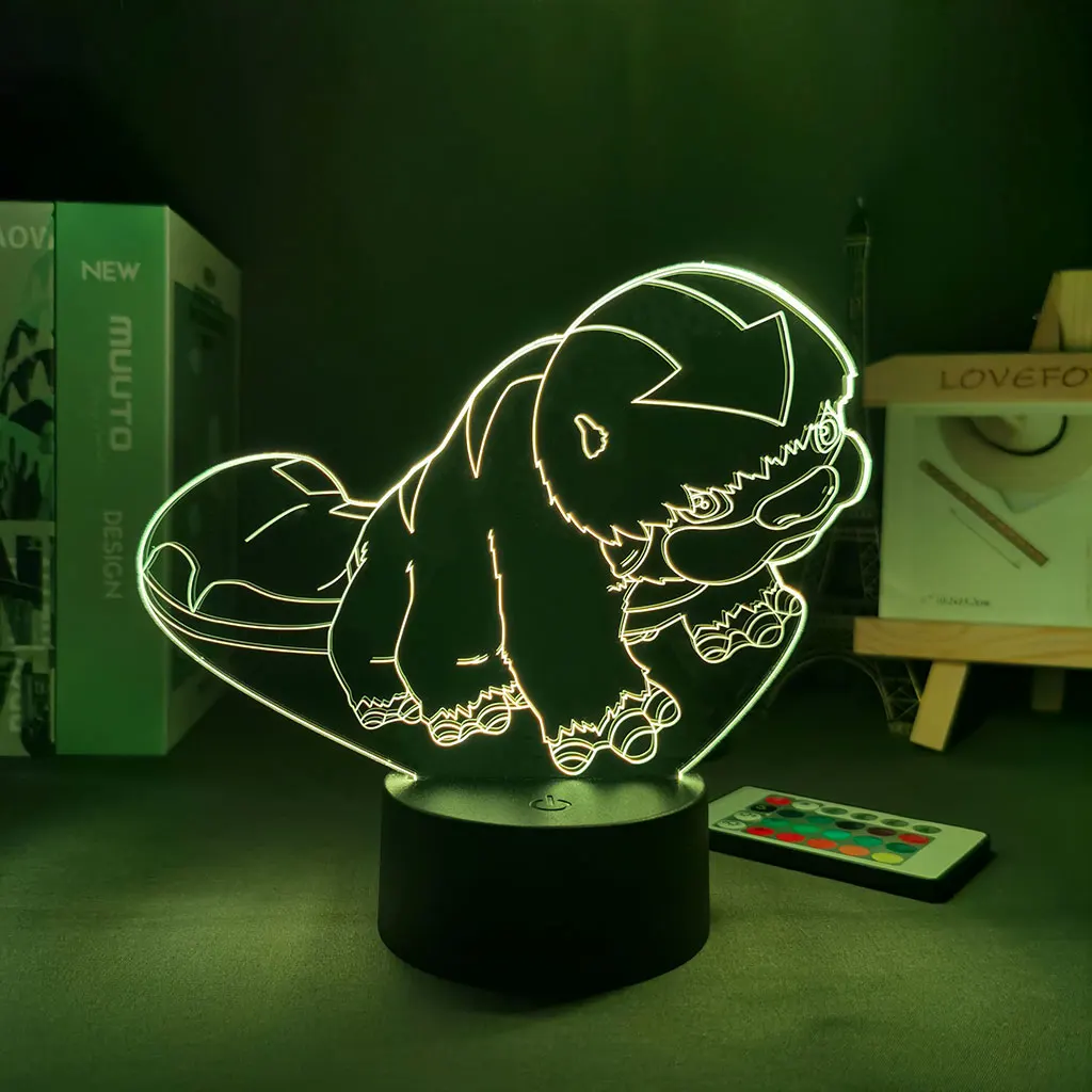 

3D Night Light Anime Avatar The Last Airbender Appa Led Lamp for Home Decor Birthday Gift
