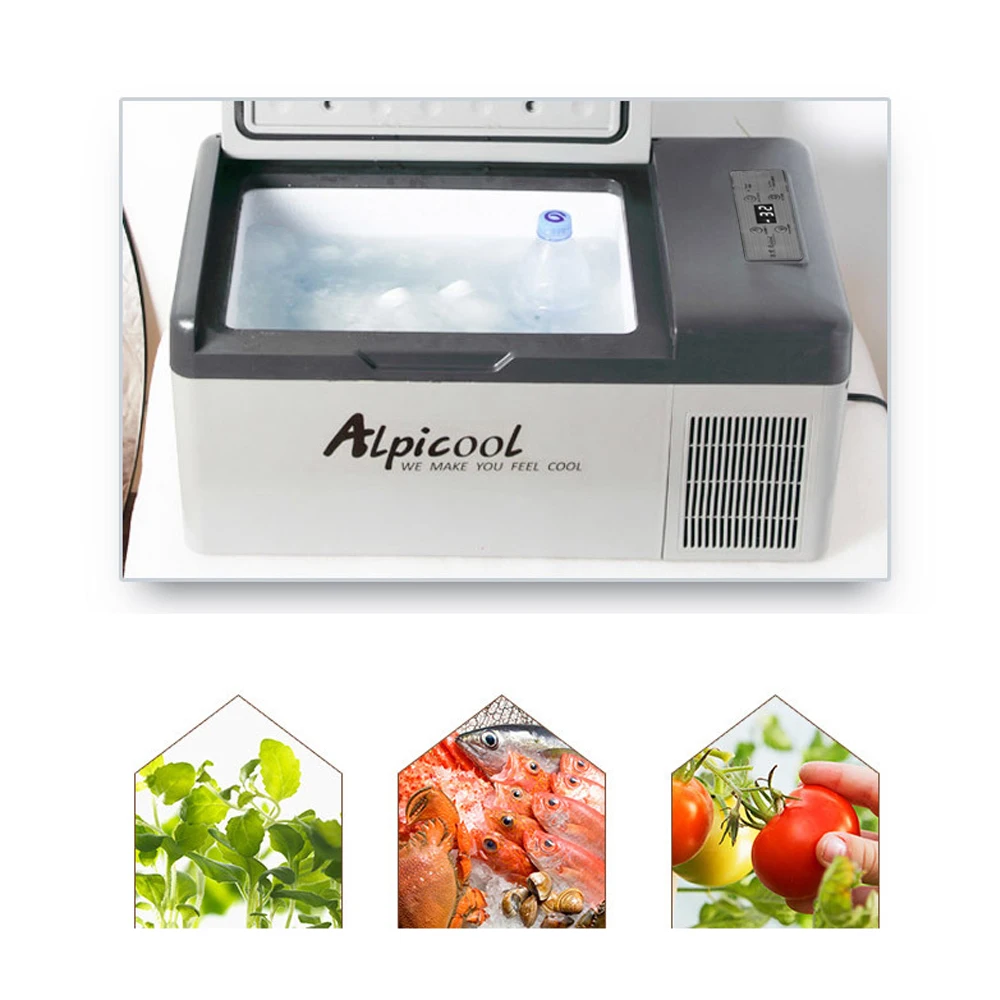 Портативный автомобильный холодильник 15 л компрессор холодильника быстрое