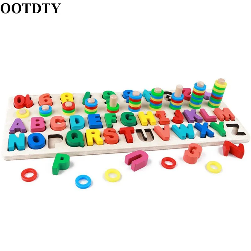 

OOTDTY Монтессори головоломка деревянная игрушка обучающие игрушки для детей