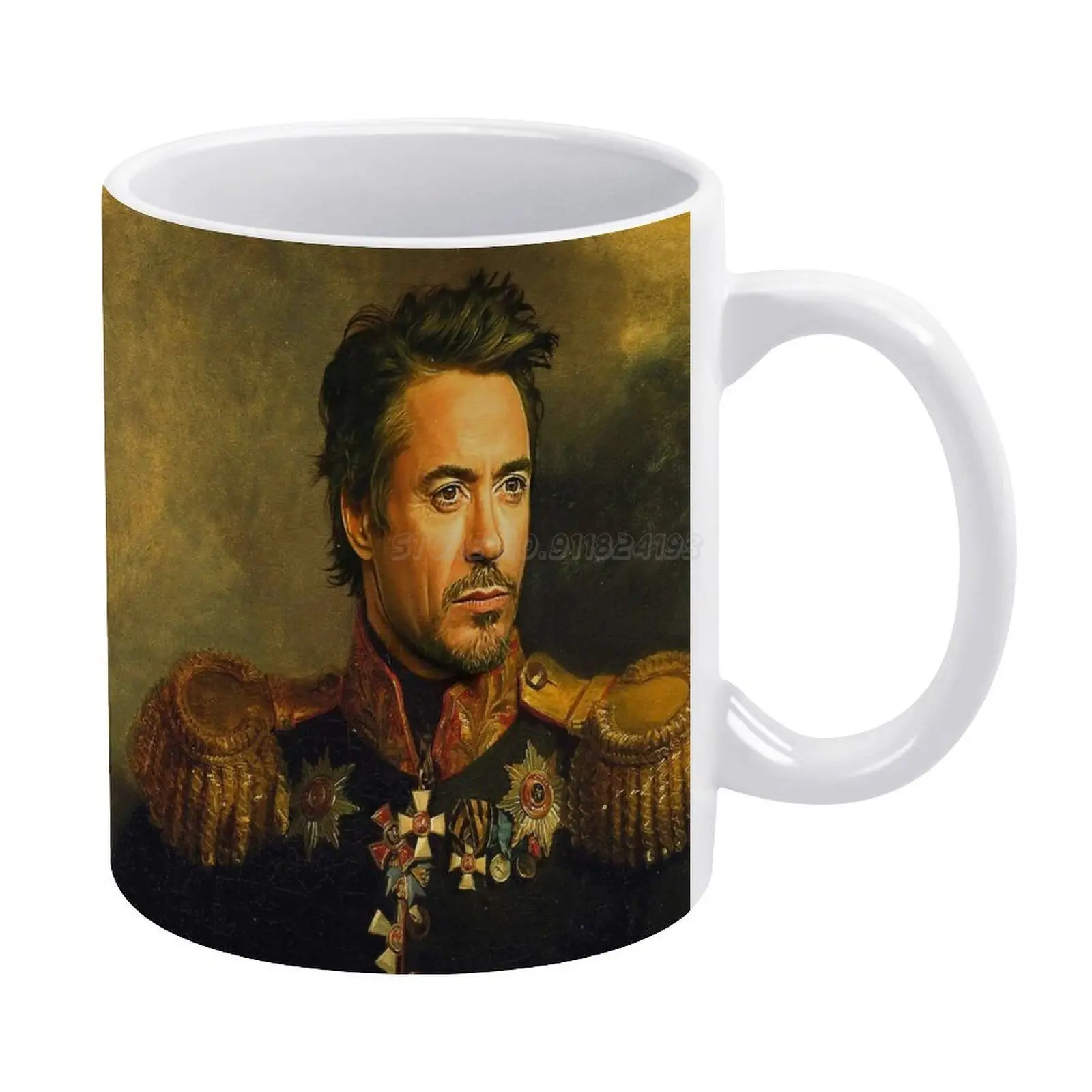 Белая кружка Роберт Дауни младший с заменяемым лицом новая качественная принтом