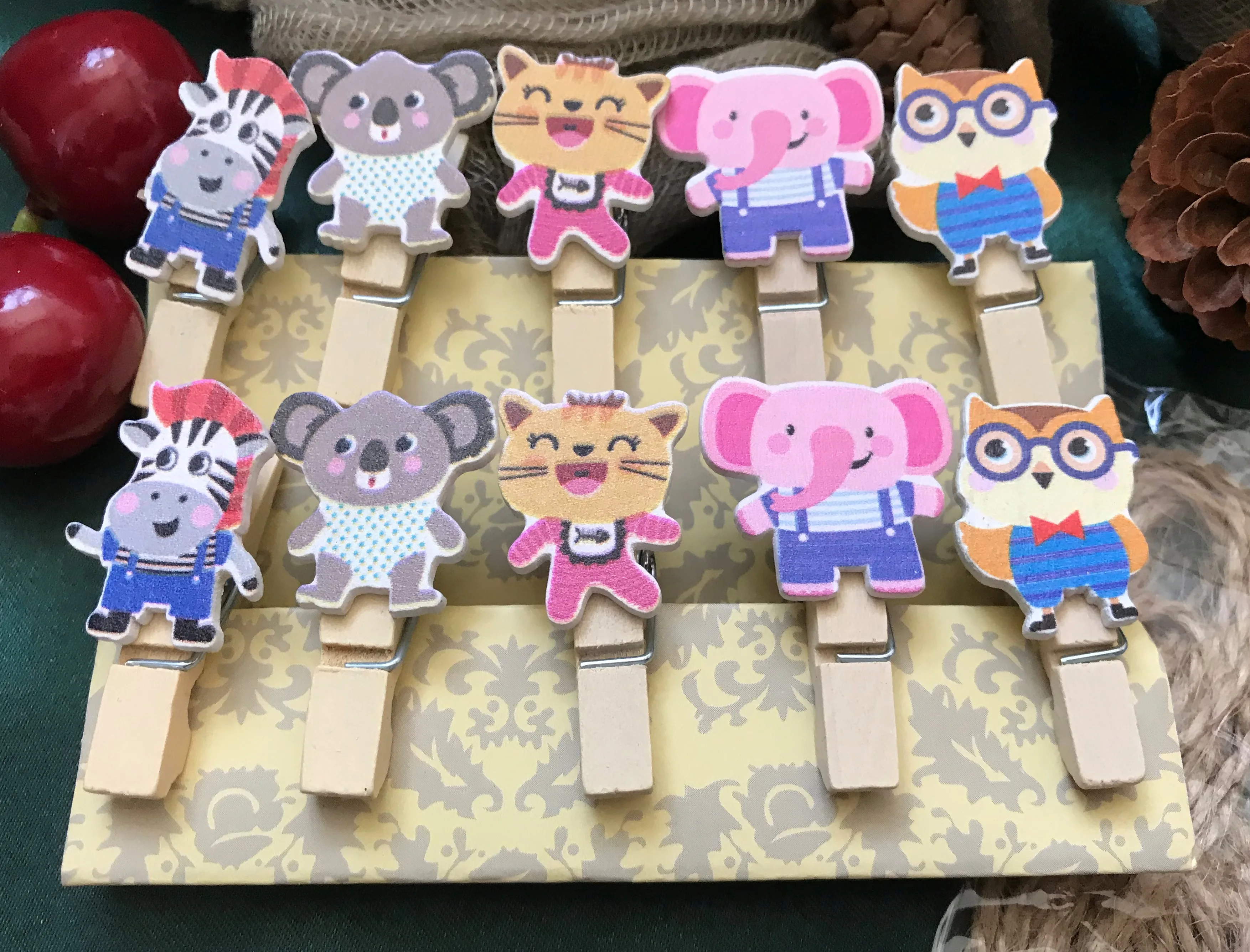 10 шт. Деревянные Прищепки для фотографий прищепки маленьких животных | Дом и сад