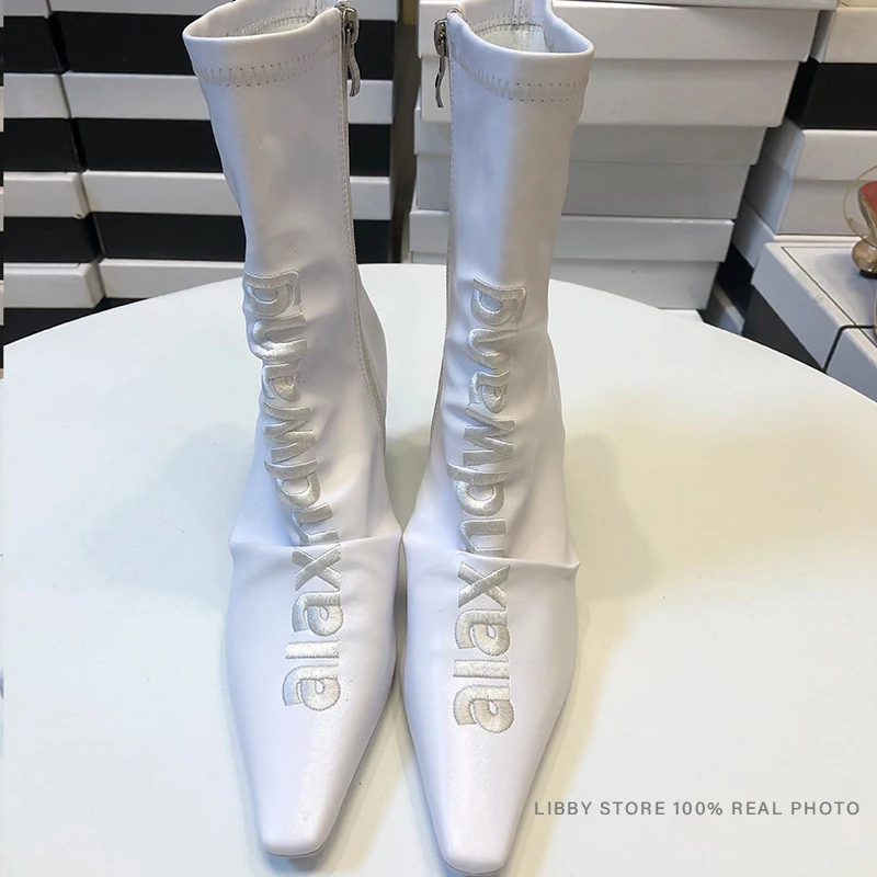 Роскошные дизайнерские ботинки-носки облегающие эластичные ботинки на высоком