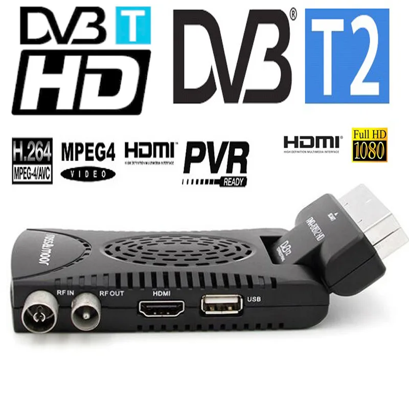 Мини scart самый маленький мини HD DVB-T2 ТВ приемник совместим с DVB-T/MPEG-4/H.264 dvb t2 тюнер hdmi+ scart выход - Цвет: Tv Box