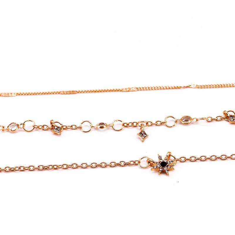 Модные многослойные ожерелья и кулоны винтажное ожерелье чокер с Луной звездой