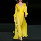 Сарафан женский вечерний с глубоким V-образным вырезом, длинный пикантный пляжный сарафан VONDA в богемном стиле, лето 2021