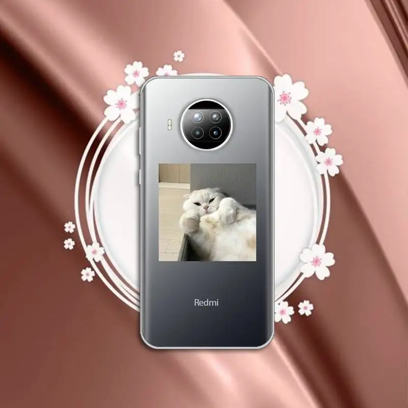 

cute cat Phone Case Transparent for Xiaomi mi Redmi note 10 t 8 9 pro lite 11 Samsung S 8 9 10 20 plus ultra