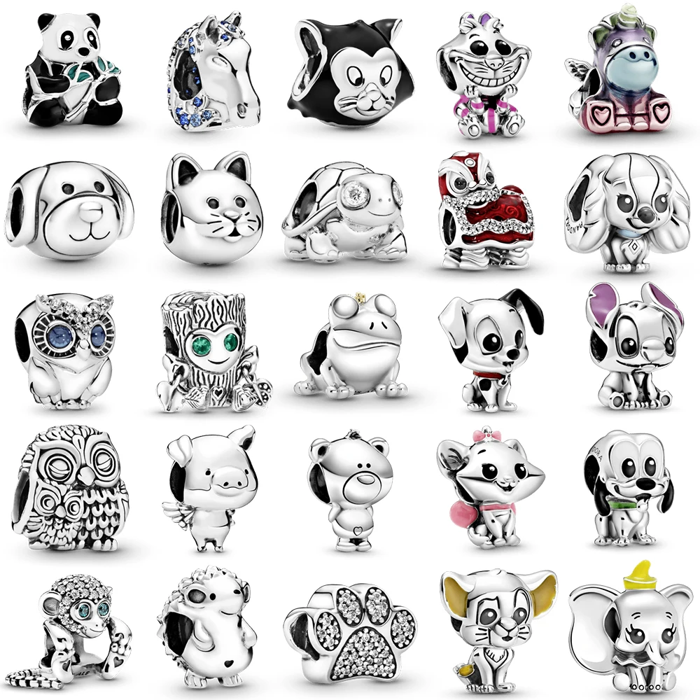 

Silver Jewelry Cheshire Cat Koala Animals Enamel Charms Pendant Diy Bracelets Gemstone Crystals Fashion Women Christmas Gift