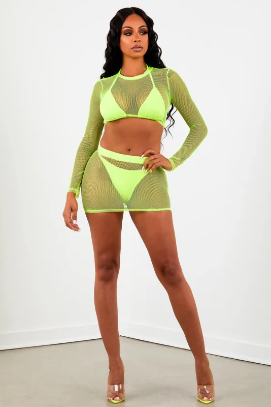 Женский бикини летний сетчатый прозрачный топ с длинными рукавами облегающий