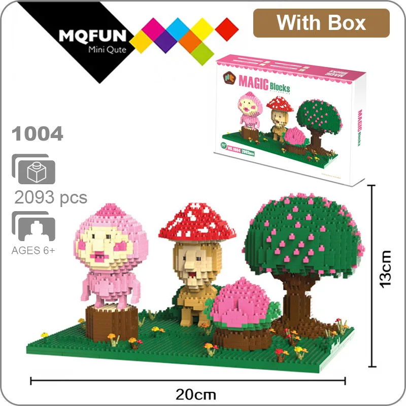 HC 1004 With Box HC большой мультфильм Аниме Супер Герой Марио Тоторо Snorlax пластиковый строительный блок кирпичи игра DIY 3D Сборная модель обучающая игрушка - Цвет: HC 1004 With Box