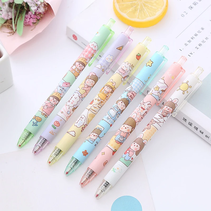 

3pcs/lot Gel Pens Stationery For Girls Anime Ballpoint Pen School Stationery Office Cute Rollerball Pen 0.5mm 040360