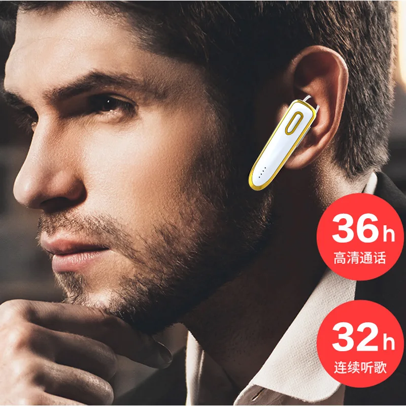 Беспроводная bluetooth-гарнитура деловые наушники свободные руки микрофон