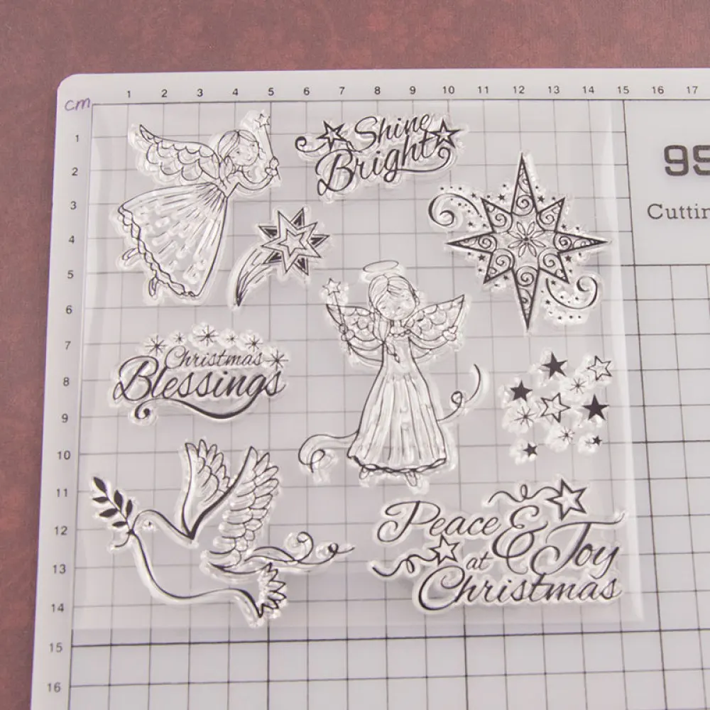 

Peace Dove Angel Transparent Clear Silicone Stamp Seal For DIY Christmas Scrapbooking Photo Album Decorative Paper Card Craft