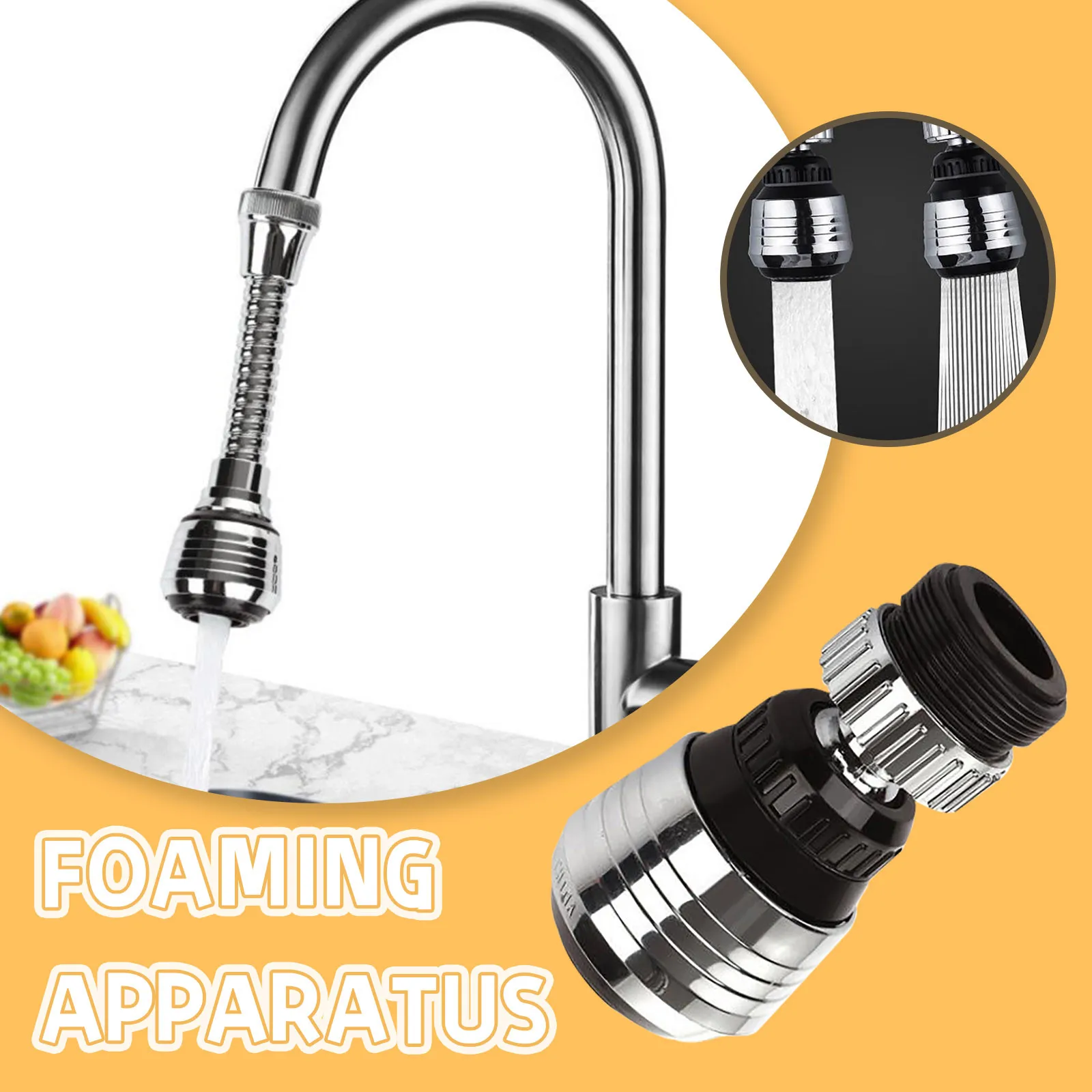 

360-degree Rotating Faucet Aerator Aerator Shower Splash-proof Foamer Filter