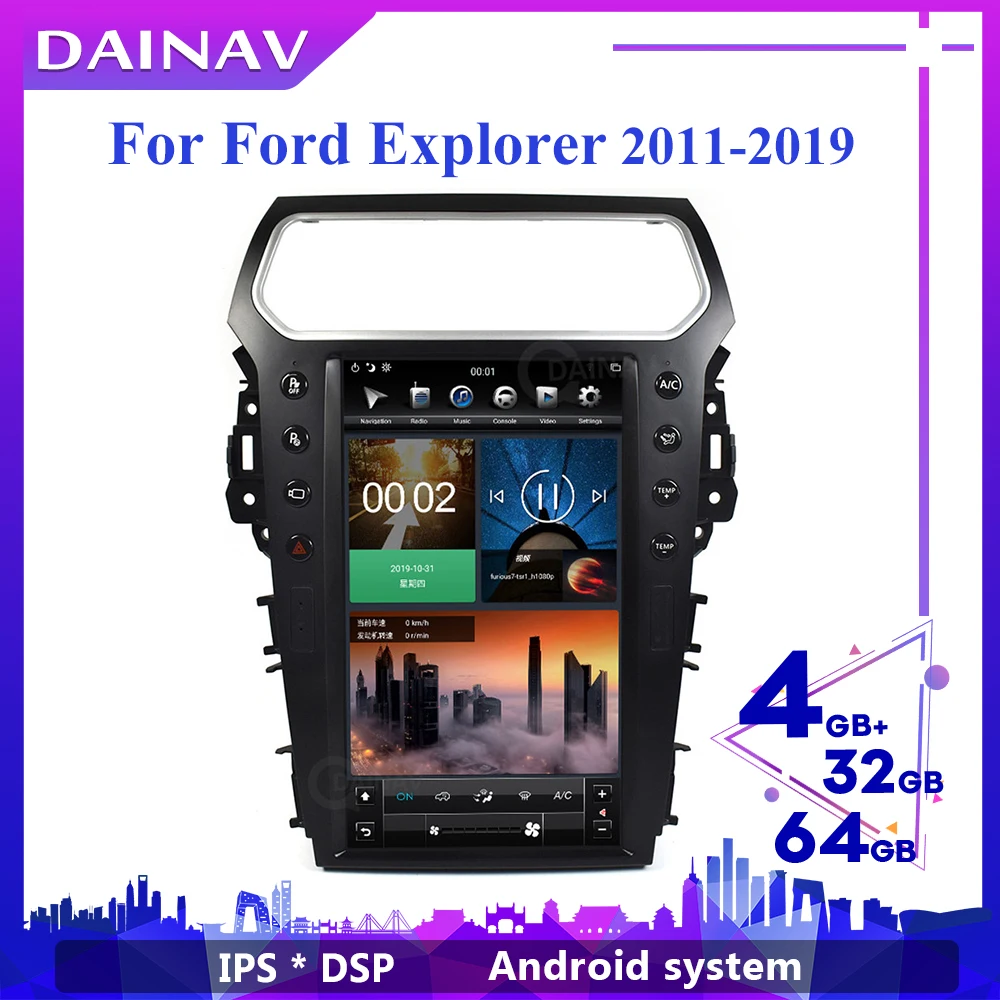 

Автомобильный GPS-навигатор на Android с вертикальным экраном 13,3 дюйма для Ford Explorer 2011-2019, автомобильное радио, мультимедийный DVD-плеер, автомобил...