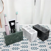 bathroom marble electric toothbrush holderrack toothpaste box shelf bath accessories storage organizer nordic style square type