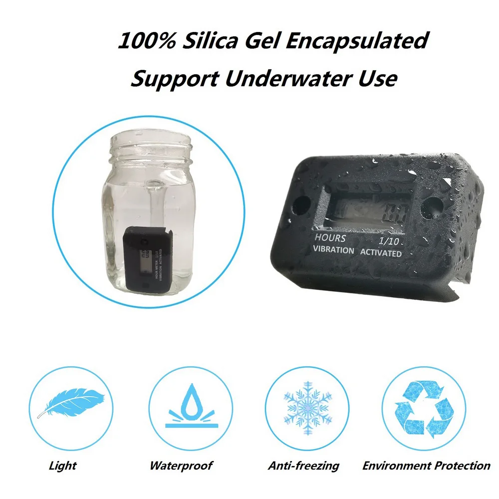 Цифровой вибрирующий счетчик часов измеритель для мотоцикла квадроцикла лодки