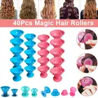 40 шт., силиконовые бигуди для волос