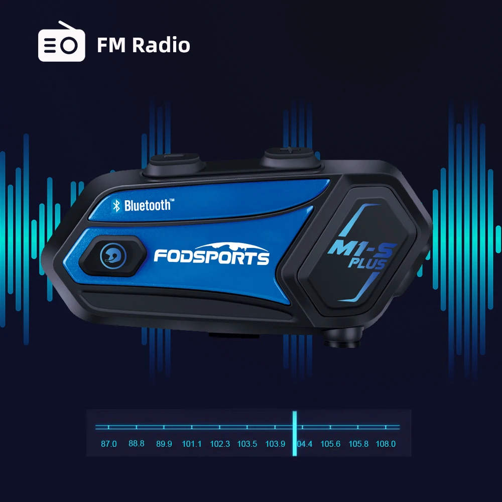 Фото Fodsports, 2 шт., M1-S, мотоциклетный шлем, домофон, bluetooth гарнитура, 8 способов, беспроводной домофон, fm-радио, обмен музыкой, BT5.0 №4