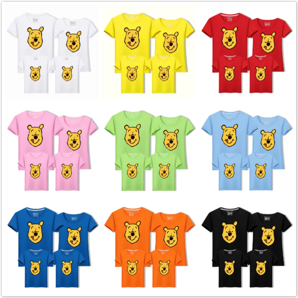 Летняя семейная парная одежда футболка для мамы папы ребенка сына дочки детей