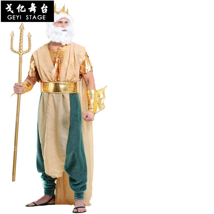 Мужская греческая мифология Нептун Poseidon Косплей Хэллоуин Король всех богов Zeus