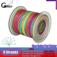300m 9 strands braided fishing line one color per meter multicolor multifilament pe wire fishing line braided wire 20lb 200lb