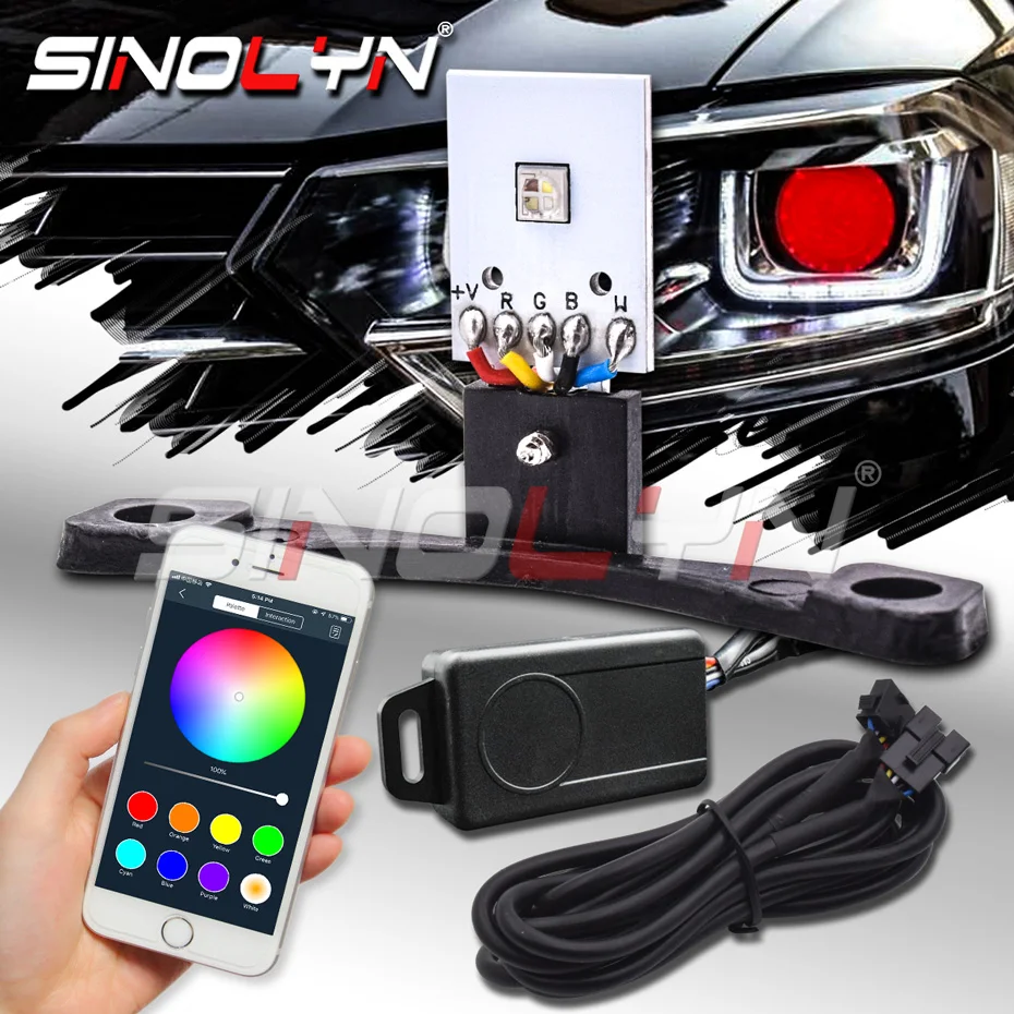 Комплект RGB Devil Demon Eyes для смартфона совместимый с Bluetooth поддержкой приложения