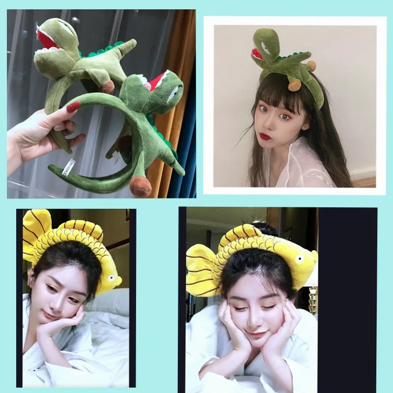 

3D Cartoon Animal Headband Fun Face Wash Hair Bands Women Girl Hair Accessory FS99