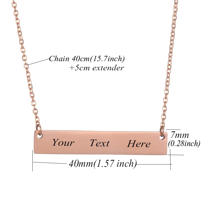 Персонализированное выгравированное название в 316 нержавеющая сталь ID бар