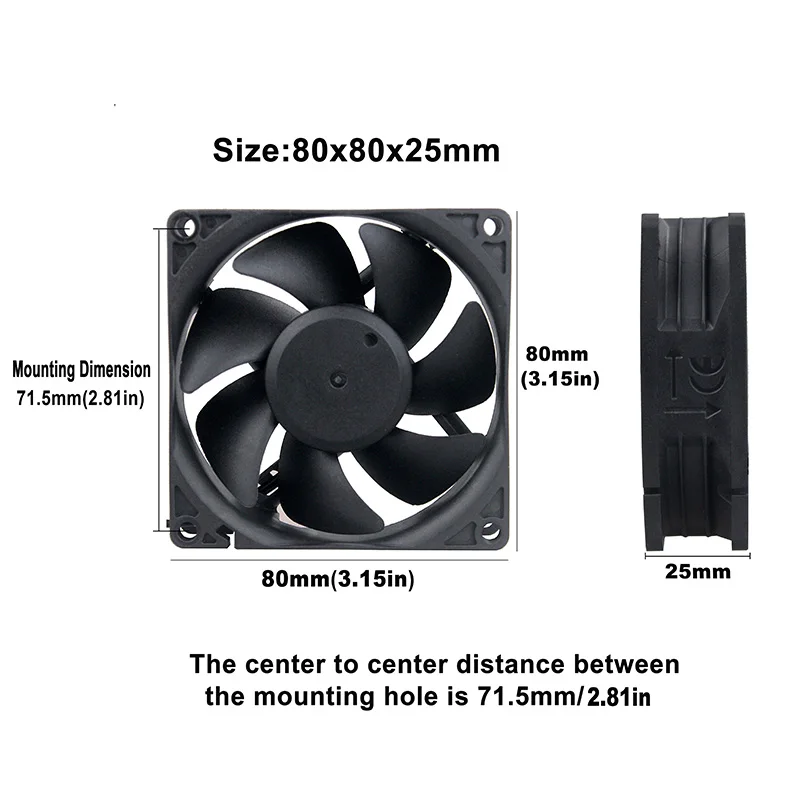 YOUNUON 60 мм, 80 мм, 90 мм 120 мм EC бесщеточный вентилятор AC 110V 115V 120V 220V 240V осевой вентилятор с Srews/гриль 6025 8025 9225 12025 12038