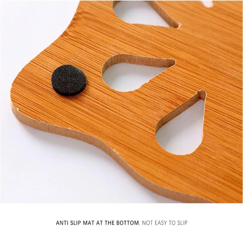 Деревянные подставки бамбуковый деревянный коврик для чашек мультяшный стола