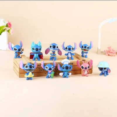 5 Стиль стежка игрушки куклы Стич Q Scrump Kawaii фигурки Juguetes мини Декор Пейзаж с