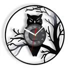 Настенные часы Night Owl, винтажные тихие часы с виниловой пластинкой, домашнее искусство, спальня, животные, декор для гостиной, 7 цветов, свет