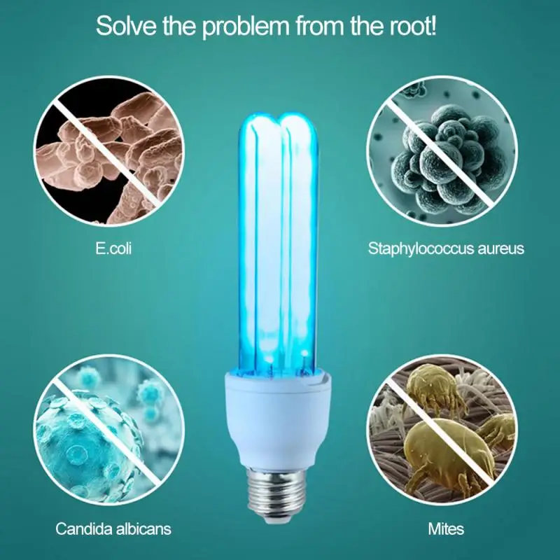 20 Вт E27 UVC светильник почка для дезинфекции ультрафиолетовая лампа домашний