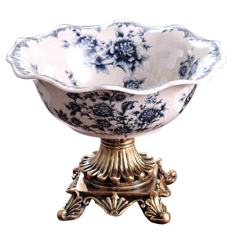 

European-style ceramic fruit plate large creative home fruit plate dried fruit plate desktop coffee table decoration
