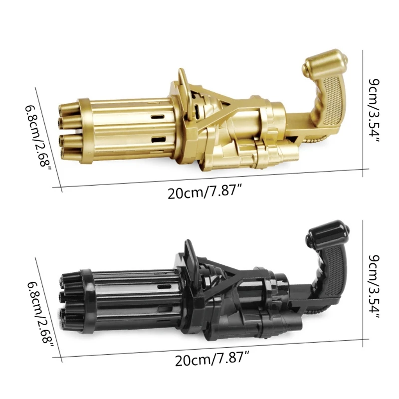 

2-in-1 Outdoor Bubble Maker Playing Toys Gatling Bubble Toy Bubble Blowing Machine Sports Outdoor Toy for Kids Toddlers