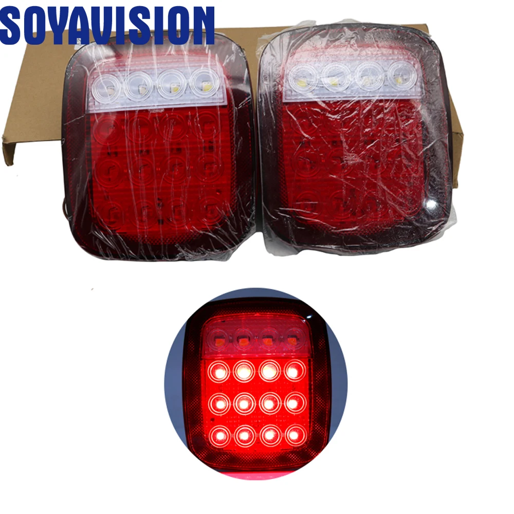 Одна пара светодиодный задний светильник в сборе правый и левый для 76 06 Jeep CJ/Wrangler