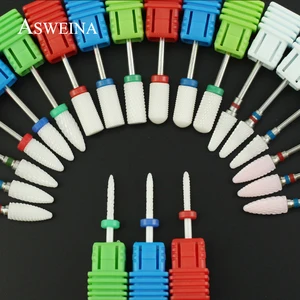 Керамические фрезы для ногтей, 28 типов, фрезы, роторные фрезы, электрическая машинка для Аксессуары для маникюра пилок, инструменты для творчества