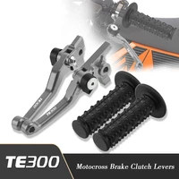 motorcycle aluminum dirtbike brake clutch lever 78 rubber handle bar grip for husqvarna te300 te 300 2014 2016 accessories
