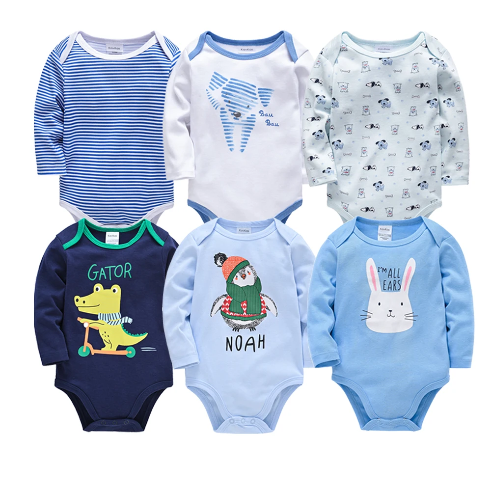 

2021 одежда для маленьких мальчиков 3 6 шт./лот 100% хлопок ropa bebe комбинезоны с длинным рукавом и круглым вырезом комбинезон с мультяшным принтом ...