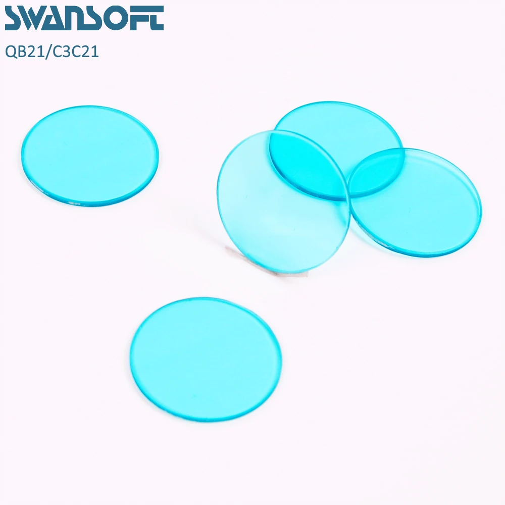 Оптический голубой стеклянный фильтр Видимый Световой QB21 производство круглые